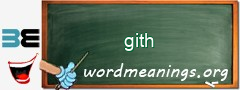 WordMeaning blackboard for gith